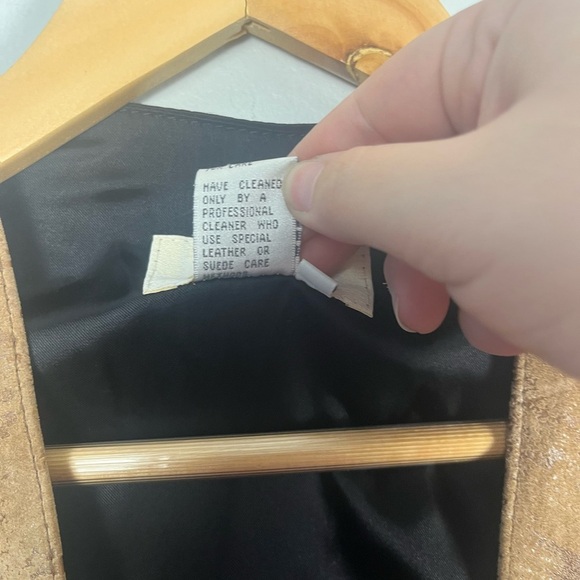 Vintage Genuine Leather Cache Vest size Large snake snap button western - Picture 3 of 6